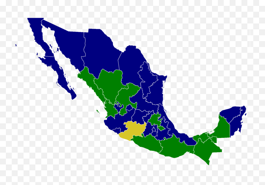 Mexican General Election - Mexico Map Vector Full Size Mapa Electoral Mexico 2000 Png,Mexican Mustache Png