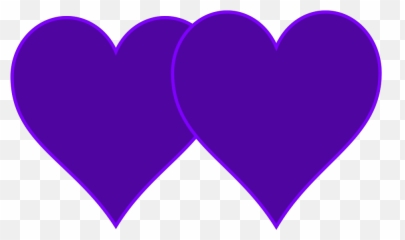 Double Lined Purple Hearts Svg Vector - Black And White 2 Clipart png