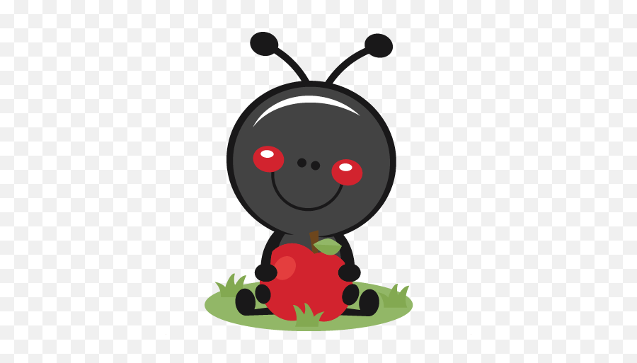 Ant With Apple Svg Scrapbook Cut File Cute Clipart Files For - Cute Ant  Clipart Png,Cartoon Apple Png - free transparent png images 