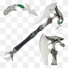 Fantasy Alien Battle Axe With Mini Dagger - Alien Battle Axe Png,Battle Axe Png