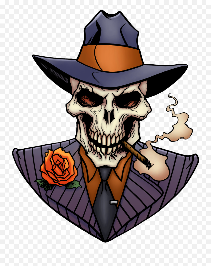 Download Gangster Picture Hq Png Image - Gangster Cool Skull Drawing,Gangster Hat Png