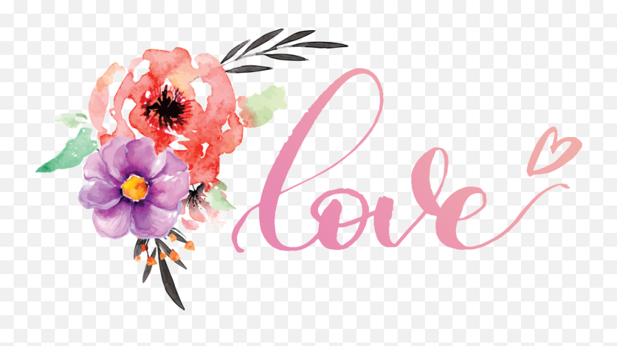Beautiful Hand Painted Flowers Hd Png Love - Portable Portable Network Graphics,Painted Flowers Png