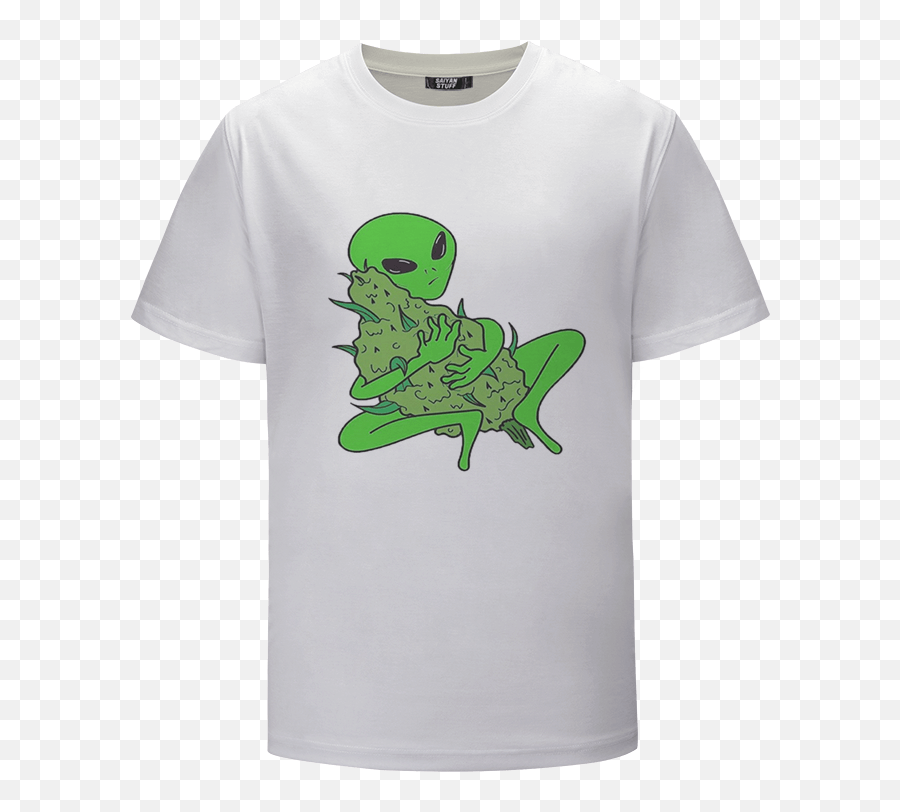 Stoner Alien Hugging Marijuana Mary Jane Nug Weed T - Shirt Yoda Png,Weed Nugget Png