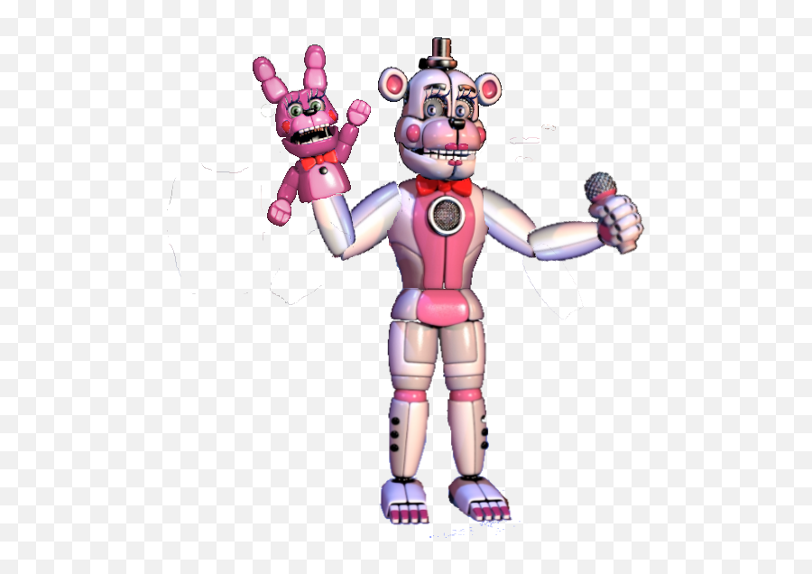 Funtime Freddy Girl Version And Bonnet - Funtime Freddy Open Faceplates Png,Funtime Freddy Transparent