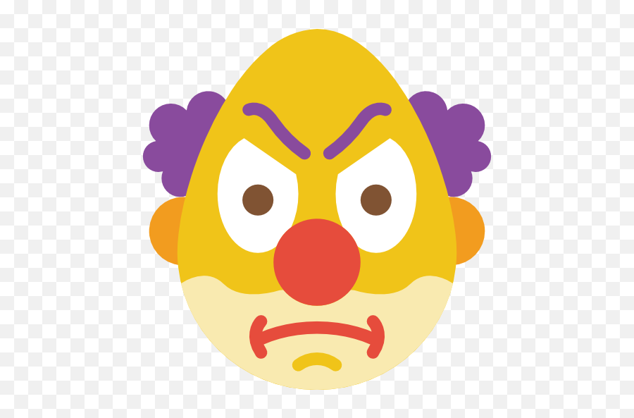 Clown - Angry Clown Face Clipart Png,Clown Emoji Transparent