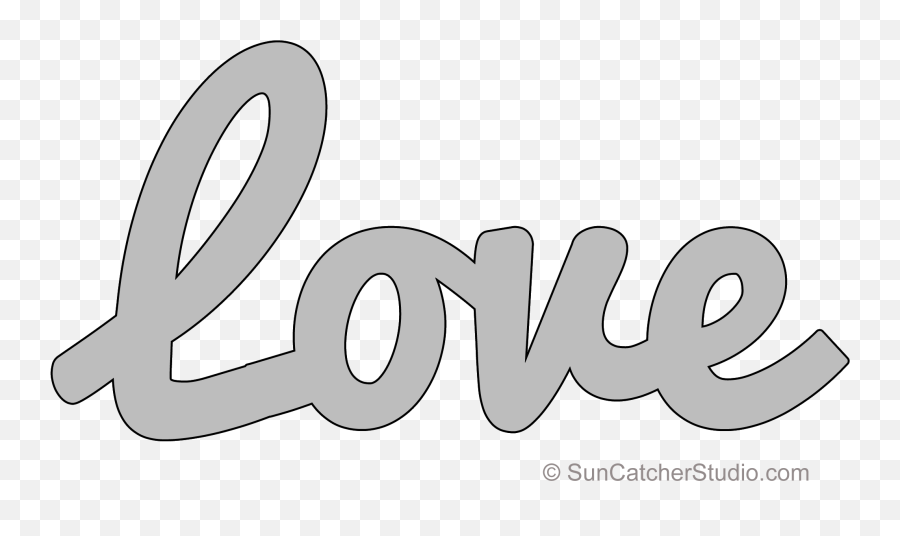 Love - Pattern Template Stencil Printable Word Art Design Circle Png,Love Word Png