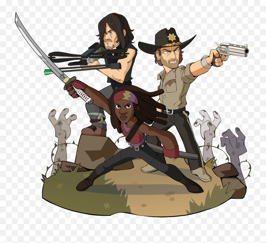 Michonne Rick Grimes And Daryl Dixon - Brawlhalla X Png,Michonne Icon