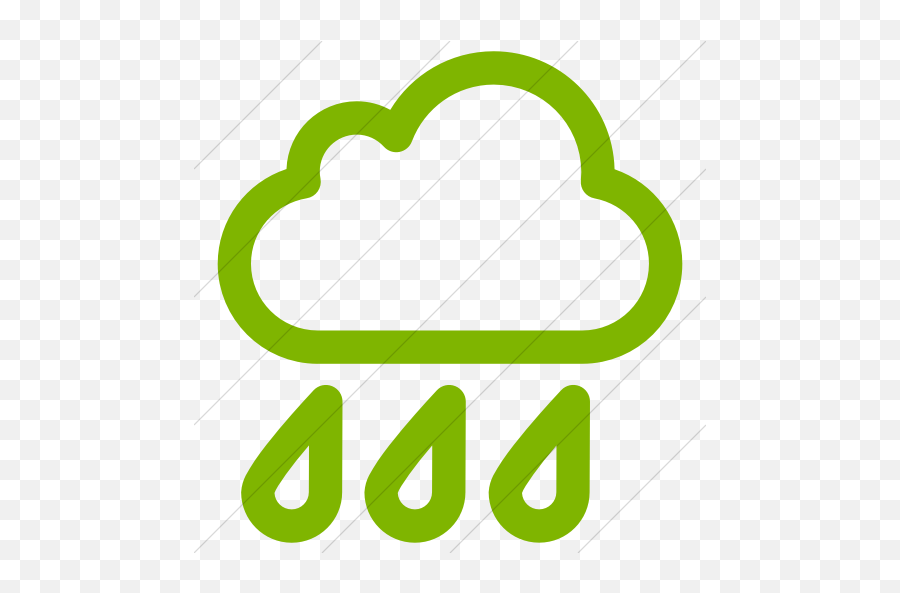 Simple Green Raphael Rain Cloud Icon - Simple Rain Cloud Png,Rain Cloud Icon Png