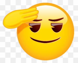 Emoji Icon Glossy 00 01 Faces Neutral Military Salute - Military Salute Emoji Png