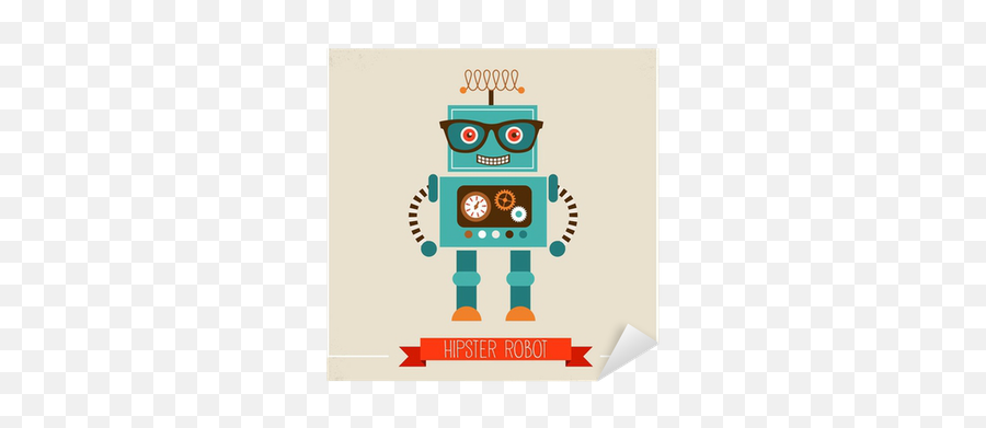 Sticker Hipster Robot Toy Icon - Pixersus Hipster Robot Png,Toy Icon