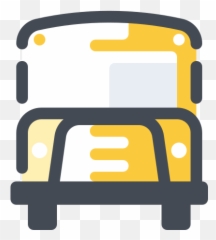 School Bus Icon In Pastel Style - Transparent Logo png