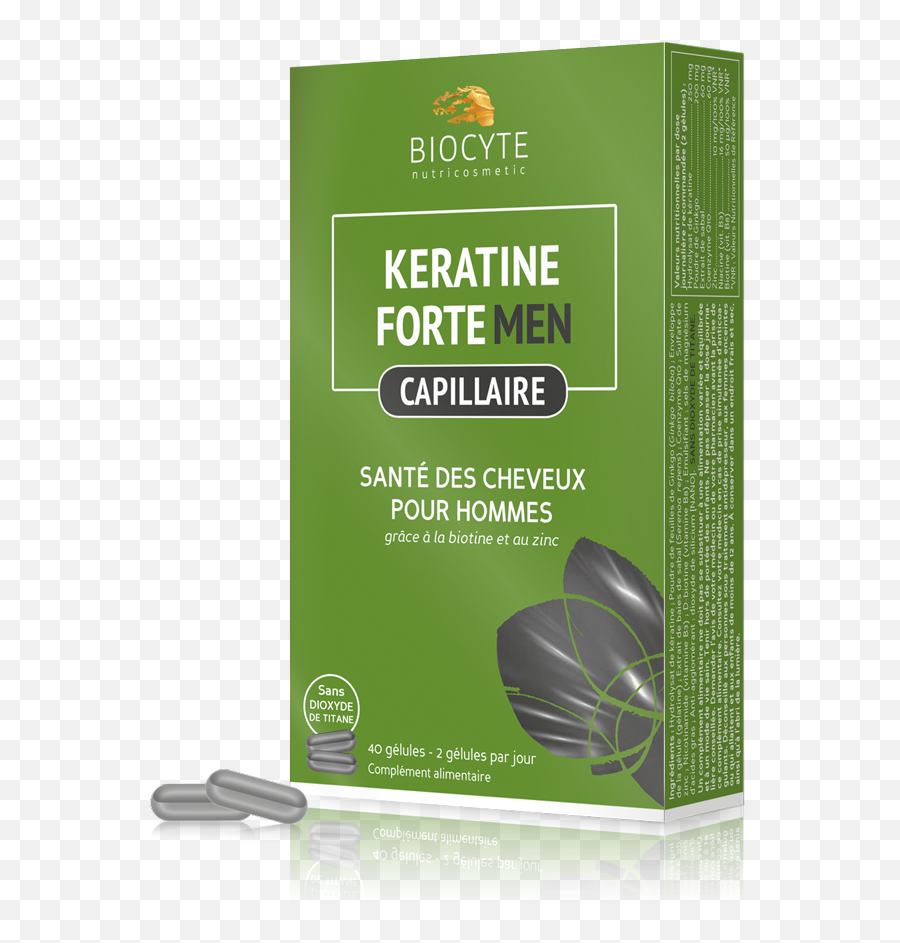 Keratine Forte Men - Capsules Biocyte Iron Png,Men Hair Png