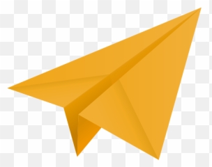 Light Orange Paper Plane Aeroplane Vector Icon Data - Vector Paper Airplane Png