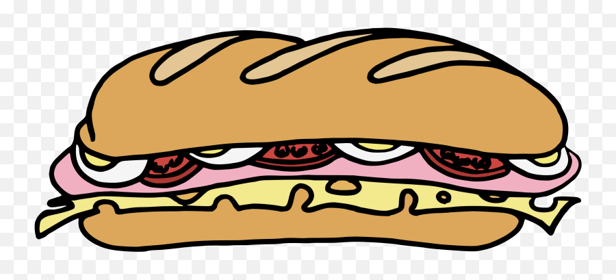 Free Vector Sandwich One Clip Art - Cartoon Sub Sandwiches Png,Sub Sandwich Png