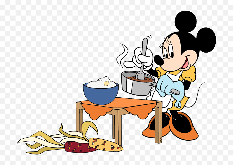 Yespress Hd Ultra Thanksgiving Mickey Mouse Clipart Png - Minnie Mouse Cooking Clipart,Minnie Ears Png