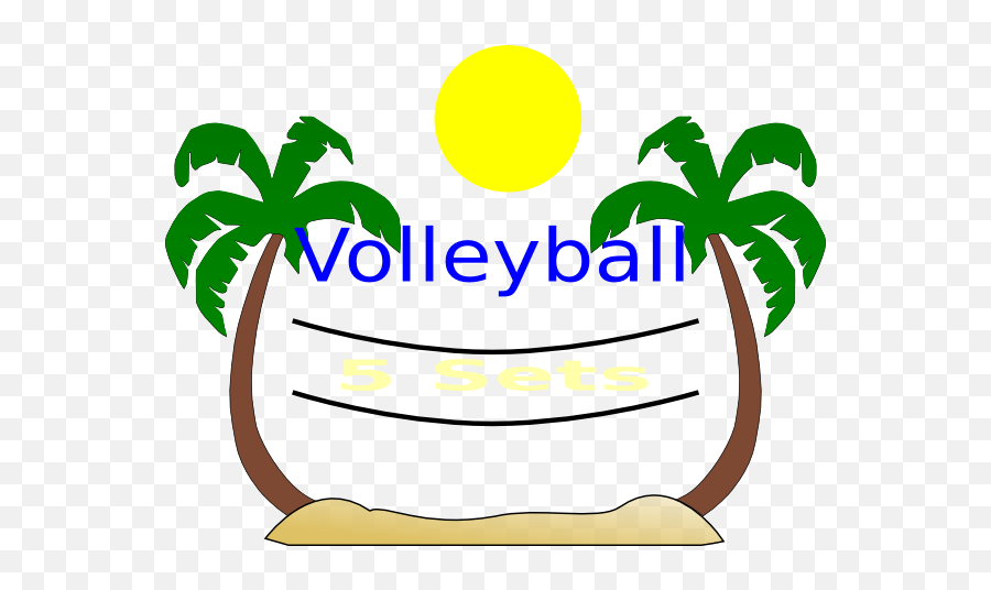 Volleyball Clip Art - Palm Tree Vector Art Png,Volleyball Clipart Png