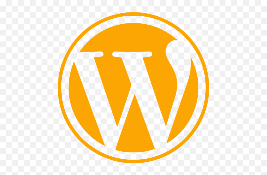 Free Orange Site Logo Icons - Wordpress Icon Transparent Png,Word Press Logo