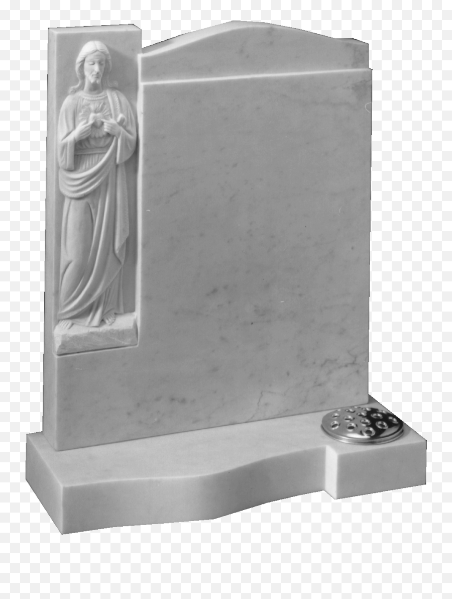 Marble Headstone - With Hand Carved U0027sacred Heartu0027 Memorial Png,Gravestone Transparent