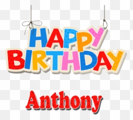 Anthony Happy Birthday Name Png