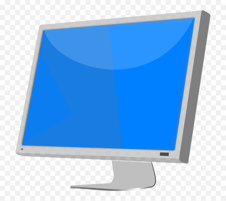 Monitor Display Computer - Flat Screen Blue Tv Png,Computer Monitor Png