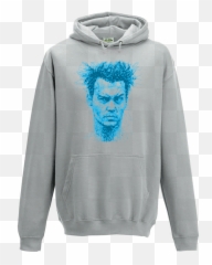 Icons - Hoodies Johnny Depp Mosaic Hoody Conform Clothes Moondust Grey Leavers Hoodie Png,Johnny Depp Png