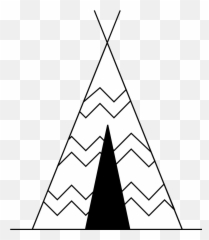 Tee Pee Black And White Clipart - Draw A Teepee Easy Png,Pee Png