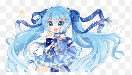 Snow Miku During Christmas Time - Chibi png