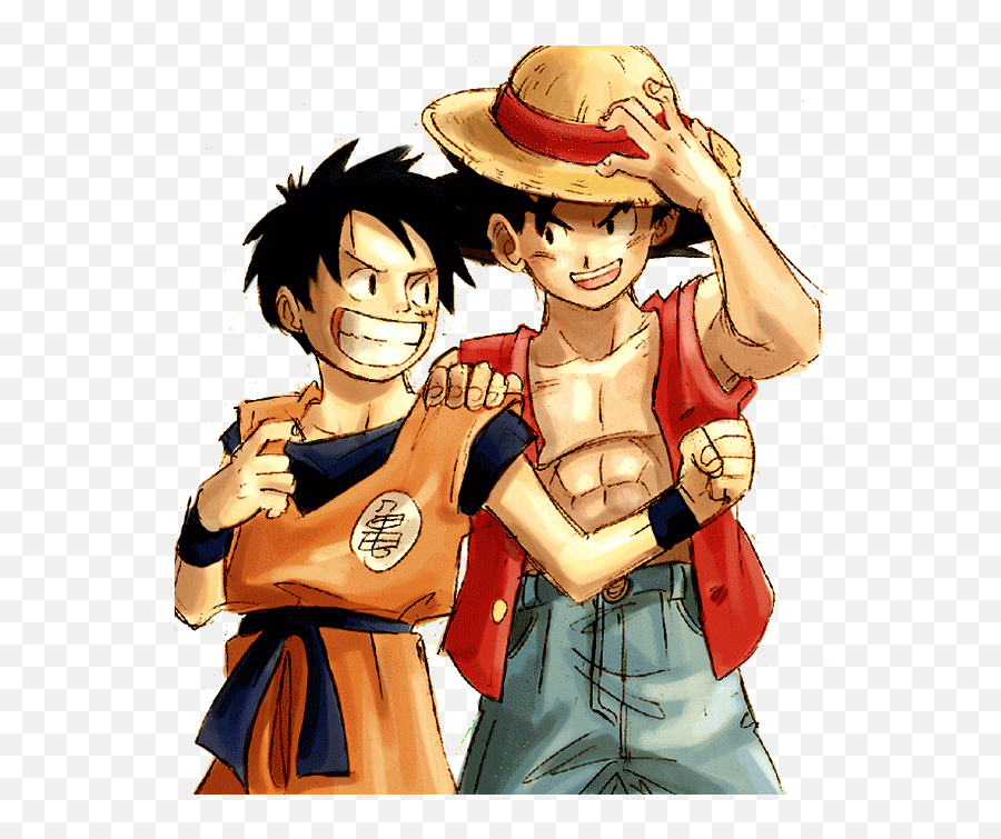 6388 Render Luffy Et Goku - Luffy With Goku Face Png,Monkey D Luffy Png