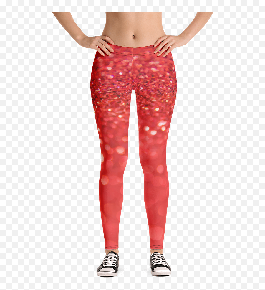 Red Glitter Print Leggings - Nasa Leggings Png,Red Glitter Png