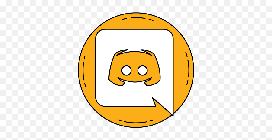 Discord Free Icon Of Famous Logos In Orange - Circle Png,Discord Icon Png