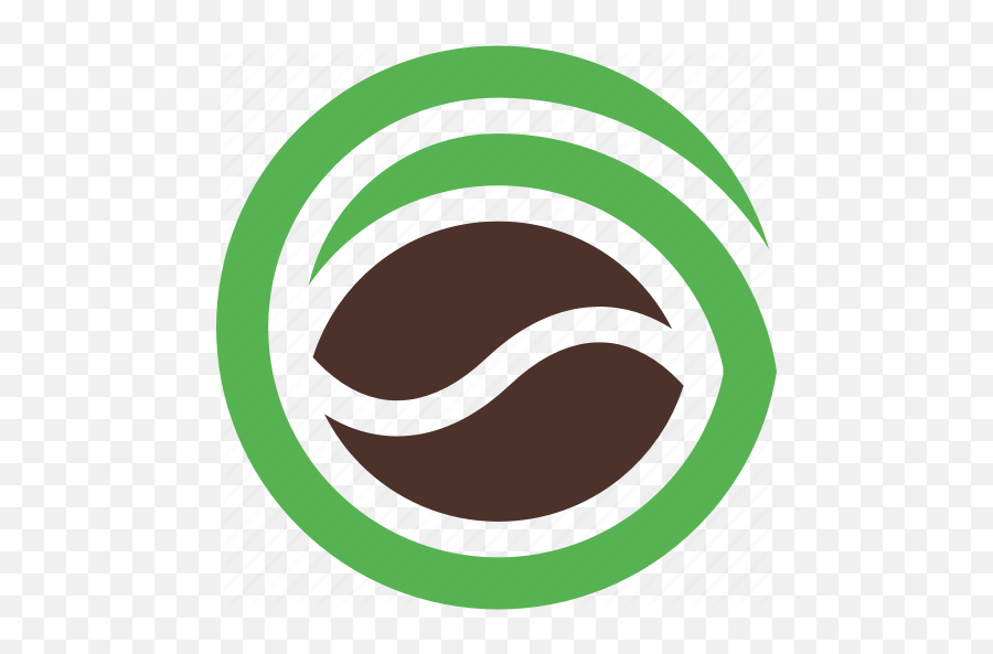 Bean Coffee Logo Natural Organic Icon - Coffee Bean Green Logo Png,Coffee Bean Logo