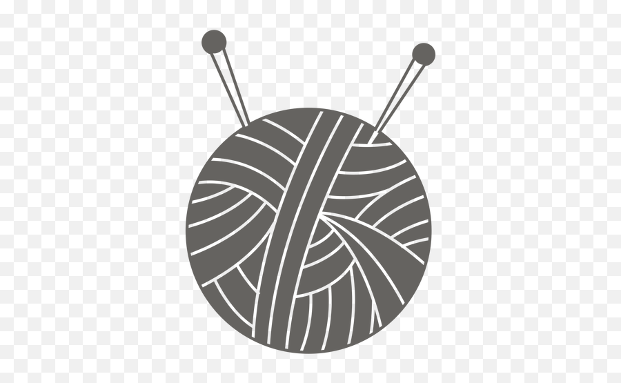 Yarn Ball Needles Grey Icon - Transparent Png U0026 Svg Vector File Coracao Croche Cinza Png,Ball Of Yarn Png
