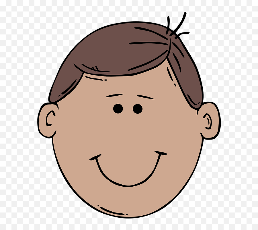 Boy Face Man - Free Vector Graphic On Pixabay Face Cartoon Png,Happy Person Png