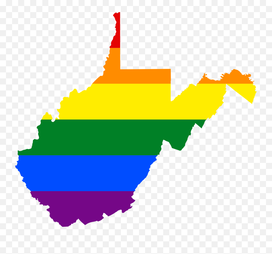 Lgbt Flag Map Of West Virginia - West Virginia State Senate West Virginia Congressional Districts Png,Lgbt Flag Png