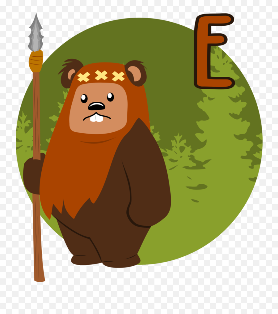 E Is For Ewok By Mawscm - Ewok Vector Png,Ewok Png