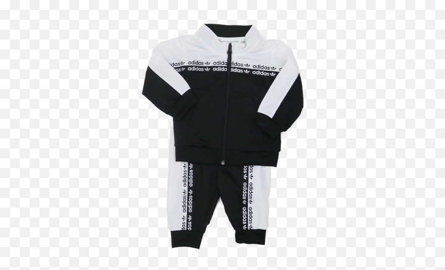 Adidas Toddler Classic Logo Tracksuit Blackwhite Fm5494 - Long Sleeve Png,Addidas Logo Png