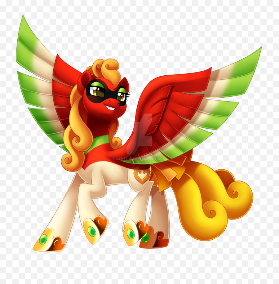 Download Centchi Colored Wings Female Ho Oh Mare - Mythical Creature Png,Cartoon Wings Png