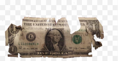 Ripped Dollar Psd Official Psds - 2003 1 Bill png