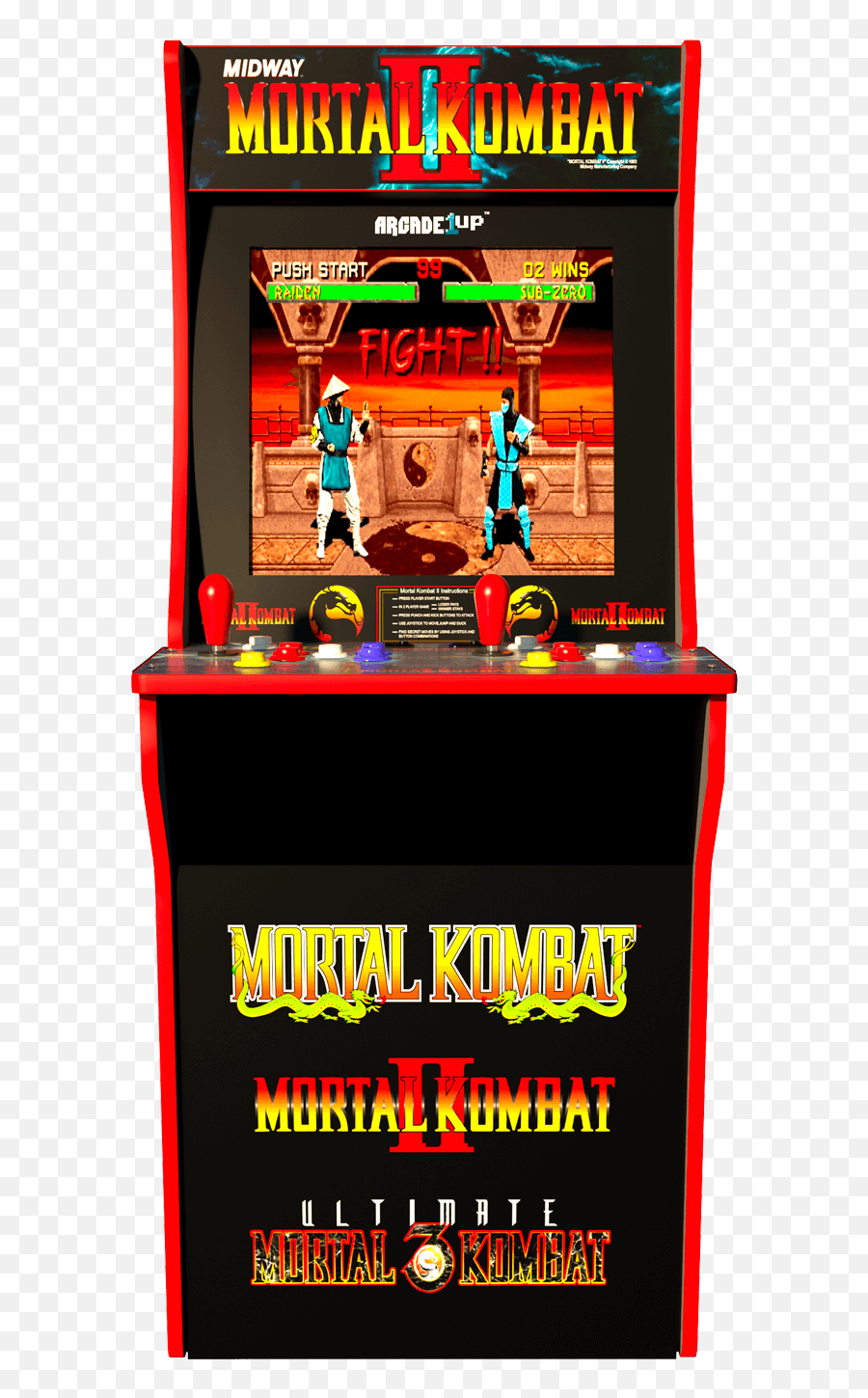 Mortal Kombat Arcade Cabinet - Arcade One Up Mortal Kombat Png,Mortal Kombat Vs Logo