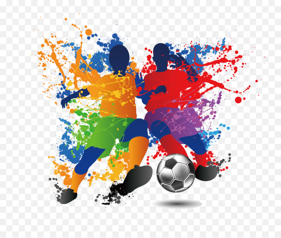 Crazy Coated Color Football Illustration Player Futsal - Futsal Player Futsal Vector Png,Football Player Png