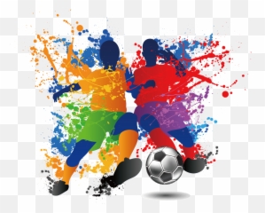 Crazy Coated Color Football Illustration Player Futsal - Vector png