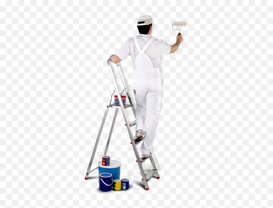 Painter - Paint Worker Png,Ladder Png