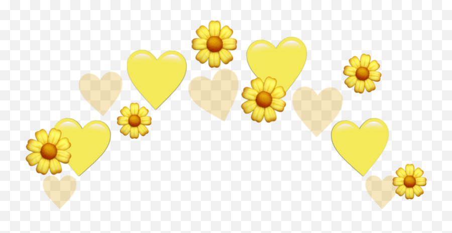 Heartjoon Yellow Heart Sticker By Haley Namjoon - Girly Png,Heart Crown Transparent