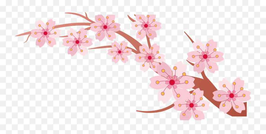 Download Cherry Tree Branch Png Svg - Cherry Blossom Clipart Png,Cherry Blossom Branch Png