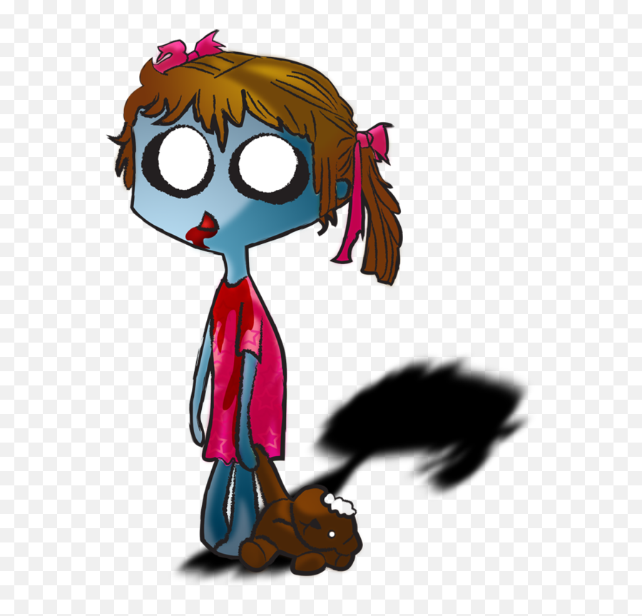 Zombie Clipart Girl - Zombie Girl Cartoon Png Cartoon Zombie Girl Draw,Zombie Transparent