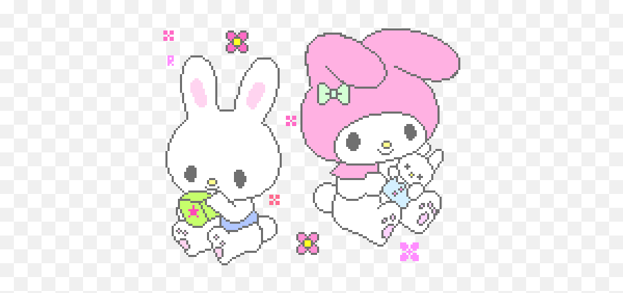 Pastel Spring Pixel Transparent Easter My Melody - My Melody Pixel Png,Easter Transparent