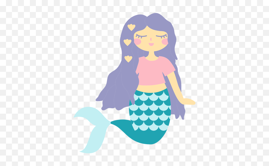 Mermaid Shells Character Flat - Transparent Png U0026 Svg Mermaid,Little Mermaid Icon