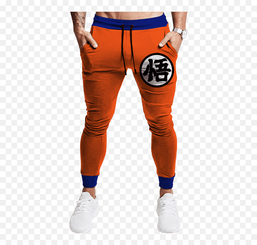 Dragon Ball Goku U0027s Kanji Symbol Orange Blue Fantastic Sweatpants - Thin Track Pants For Men Png,Kanji Icon