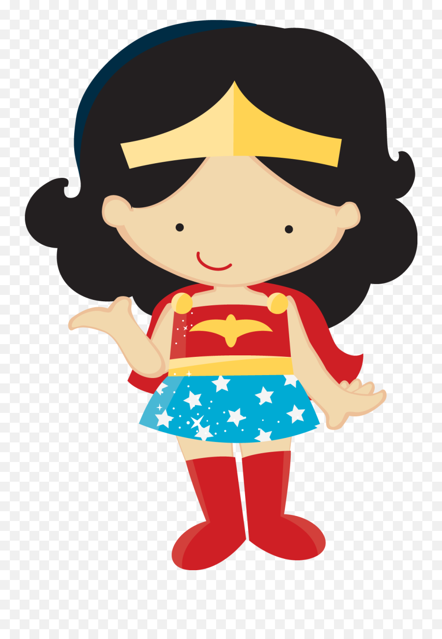 19 Clipart Of Wonder Woman Clipartlook - Mujer Maravilla Niña Dibujo Png,Woman Clipart Png