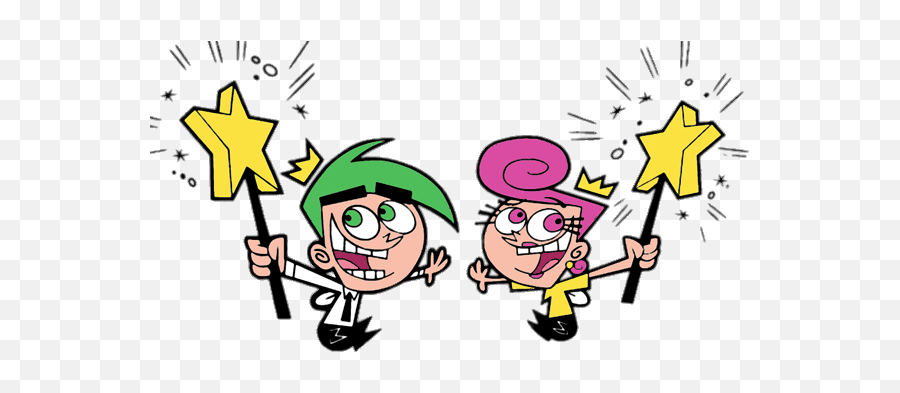 Fairly Oddparents Wanda And Cosmo Png Sticks
